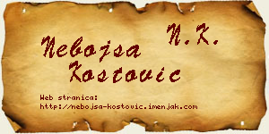 Nebojša Kostović vizit kartica